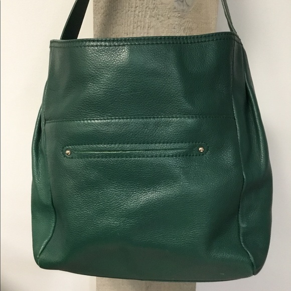 EUC B. MAKOWSKY EMERALD GREEN LEATHER HAND BAG - Picture 5 of 12